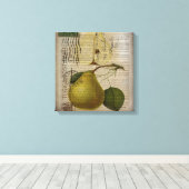 moderne  botanische print fruitpeer (Insitu (Houten vloer))