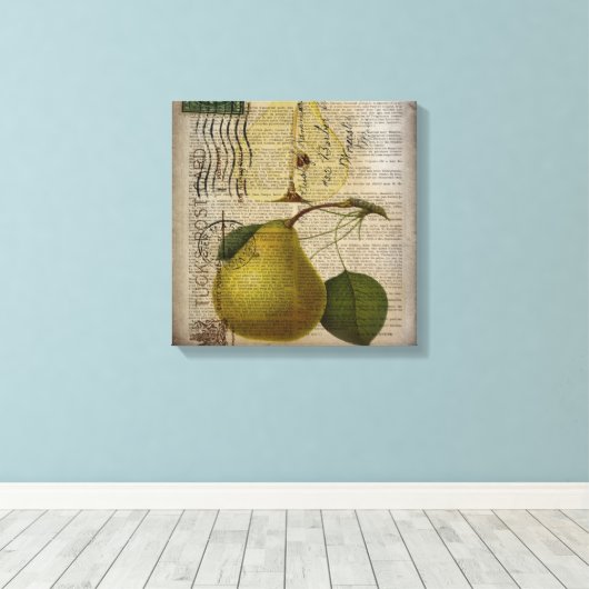 moderne  botanische print fruitpeer (Insitu (Houten vloer))