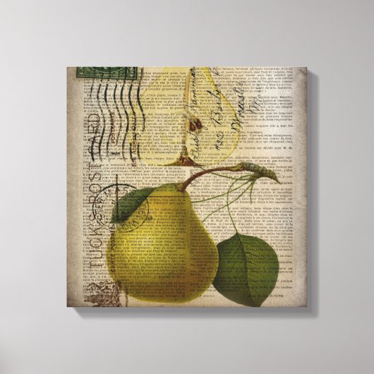 moderne  botanische print fruitpeer (Voorkant)