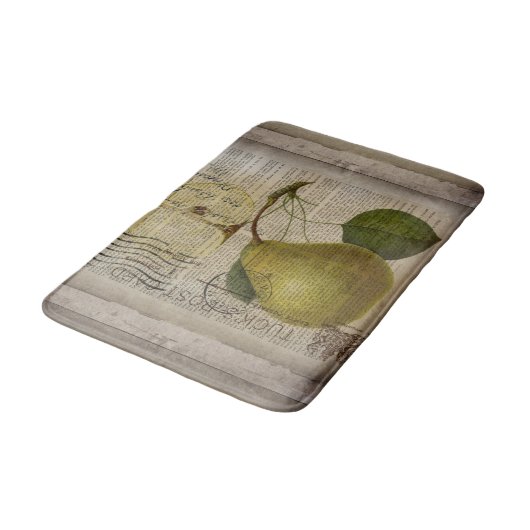 moderne  botanische print fruitpeer badmat (Gekanteld)