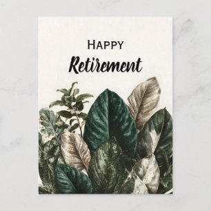 Moderne botanische print van tropische bladeren feestdagenkaart