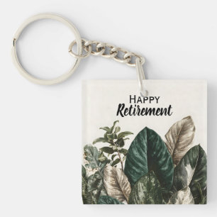 Moderne botanische print van tropische bladeren sleutelhanger