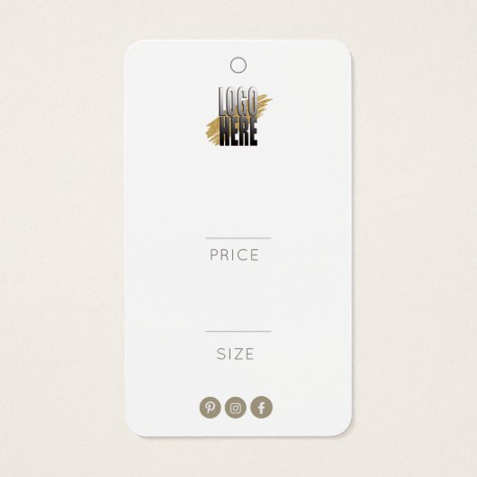 Moderne Botanische QR Code Logo Kleding Prijs Labe Visitekaartje (Achterkant)