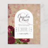 Moderne  botanische rode rozen die uitnodigen (Voorkant)