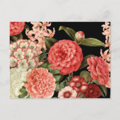 moderne  botanische roze bloemen briefkaart (Voorkant)