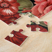 moderne  botanische roze bloemen legpuzzel (Zijkant)