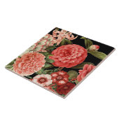 moderne botanische roze bloemen tegeltje (Zijkant)