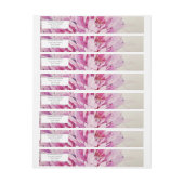 Moderne botanische roze pioen retouradres (Vel)