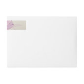 Moderne botanische roze pioen retouradres (Voorkant)