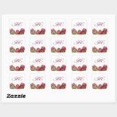Moderne Botanische Roze Protea Bloemen Bruiloft Vierkante Sticker (Vel)