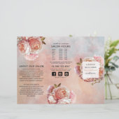 Moderne botanische roze roze pony plus foto's (Staand voorkant)