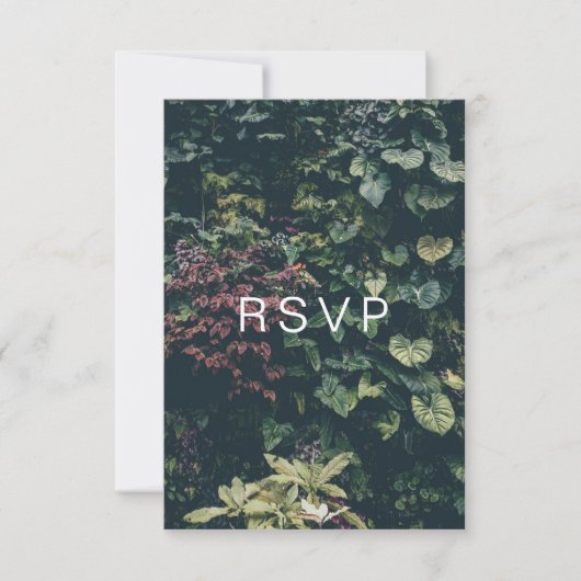 Moderne Botanische RSVP: II RSVP Kaartje (Voorkant)
