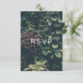 Moderne Botanische RSVP: II RSVP Kaartje (Staand voorkant)