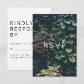 Moderne Botanische RSVP: II RSVP Kaartje (Voorkant / Achterkant)