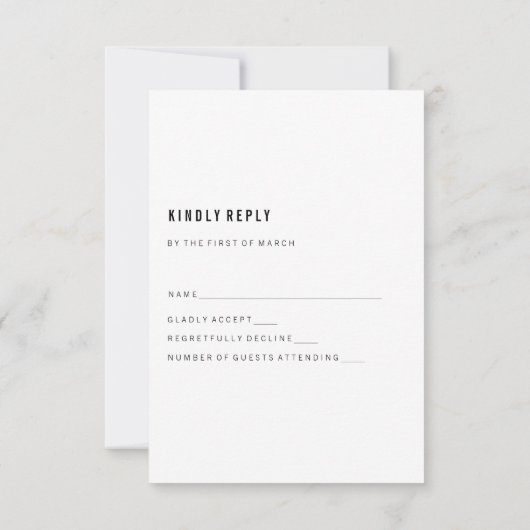 Moderne botanische RSVP kaart (Achterkant)