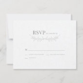 Moderne botanische schets van de olievlek RSVP kaartje (Voorkant)
