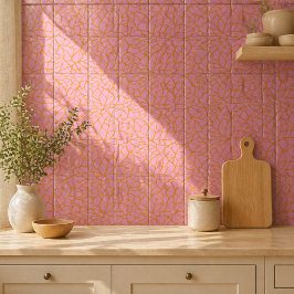 Moderne Botanische Sierlijke Tegels | Keramische T Tegeltje