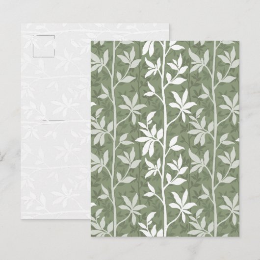 Moderne botanische silhouetkunst 'Forest Breeze' Briefkaart (Voorkant / Achterkant)