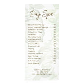 Moderne Botanische Spa- en Salon-prijslijst Reclamekaart (Voorkant)