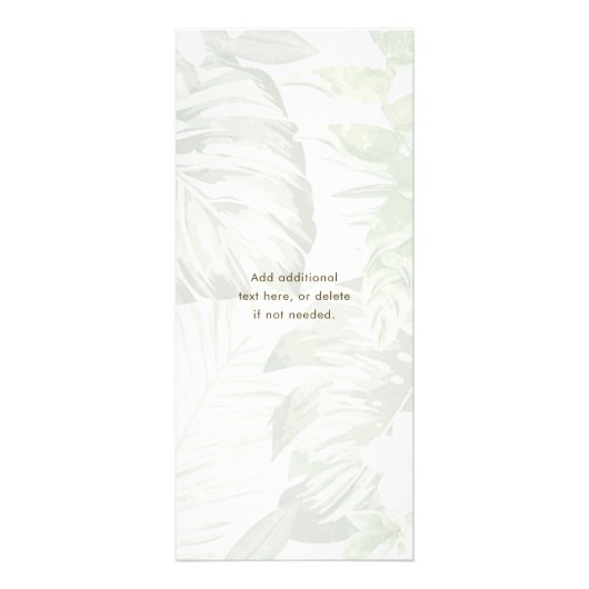 Moderne Botanische Spa- en Salon-prijslijst Reclamekaart (Achterkant)