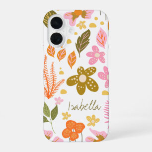 Moderne Botanische Spring Floral - Aangepast iPhone 16 Hoesje
