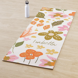 Moderne Botanische Spring Floral - Aangepast Yogamat