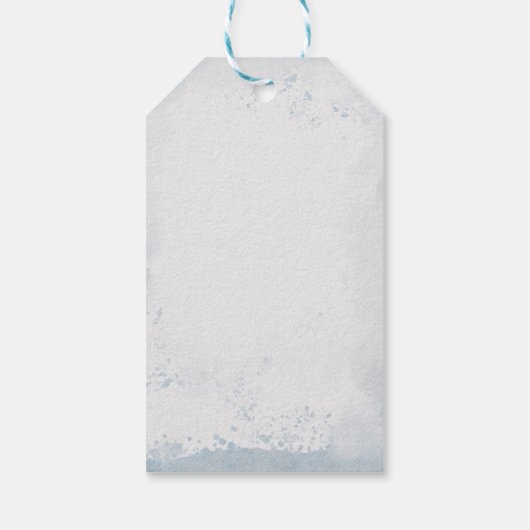 Moderne botanische stekelpapil-Baby shower Dank u  Cadeaulabel (Achterkant)