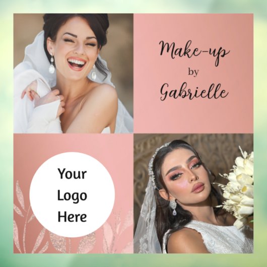 Moderne botanische stoffige roos boho foto-script  raamsticker (Vel 3)