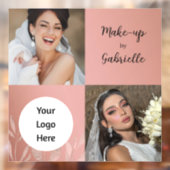 Moderne botanische stoffige roos boho foto-script  raamsticker (Vel 2)