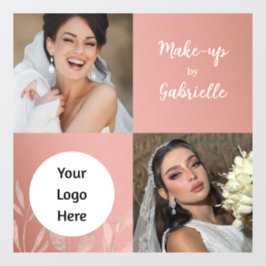 Moderne botanische stoffige roos boho foto-script  raamsticker