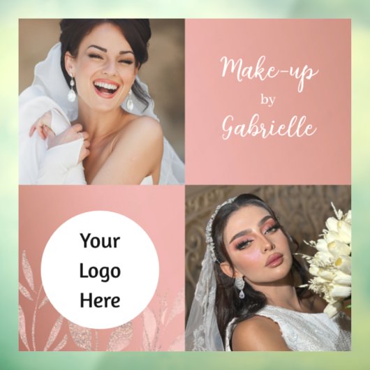 Moderne botanische stoffige roos boho foto-script  raamsticker (Vel 3)