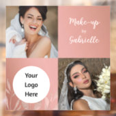 Moderne botanische stoffige roos boho foto-script  raamsticker (Vel 2)