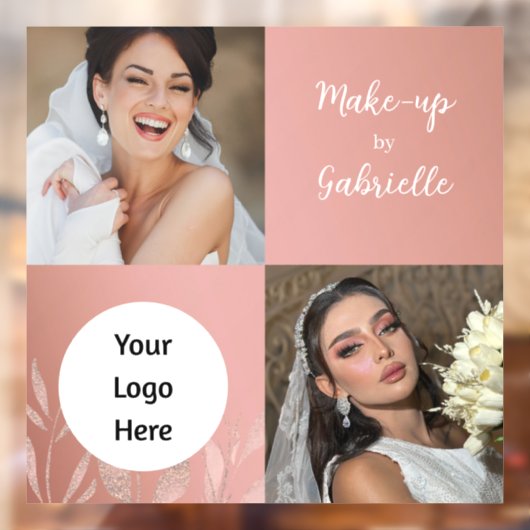 Moderne botanische stoffige roos boho foto-script  raamsticker (Vel 2)