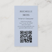 Moderne Botanische Succulent QR code Groen Visitekaartje (Achterkant)