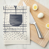 Moderne botanische theedoek met stijlvolle Planten (Quarter Fold)