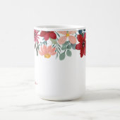Moderne Botanische Trendy Monogram Bladhoes Koffiemok (Center)
