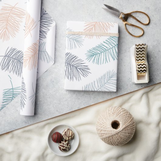 Moderne botanische tropische lederen bruiloft cadeaupapier (Crafts)