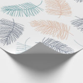 Moderne botanische tropische lederen bruiloft cadeaupapier (Hoek)