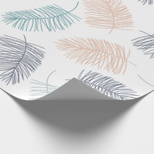 Moderne botanische tropische lederen bruiloft cadeaupapier (Hoek)