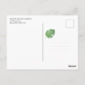 Moderne Botanische Tropische Palmblad Bedankt Briefkaart (Achterkant)