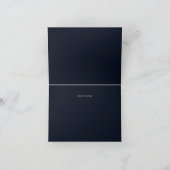 Moderne Botanische Trouwkaart in Marineblauw Bedan Bedankkaart (Binnen)