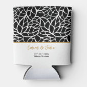 Moderne Botanische Trouwnamen Datum Locatie Blikjeskoeler (Voorkant)