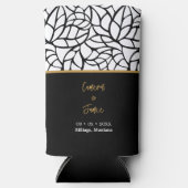 Moderne Botanische Trouwnamen Datum Locatie Seltzer Blikjeskoeler (Voorkant)