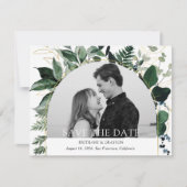 Moderne botanische tuin foto bewaart de datum (Voorkant)