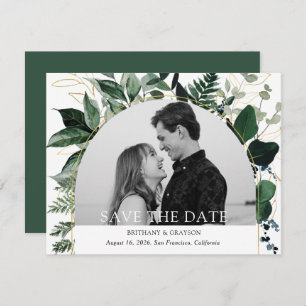 Moderne botanische tuin foto bewaart de datum