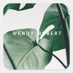 Moderne Botanische Uitnodiging Sticker