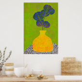 Moderne botanische vaas stilleven poster (Keuken)