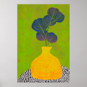 Moderne botanische vaas stilleven poster (Voorkant)