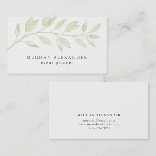 Moderne botanische Visitekaartje (Voorkant / Achterkant)