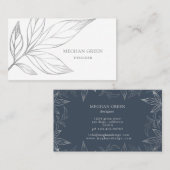 Moderne botanische Visitekaartje (Voorkant / Achterkant)